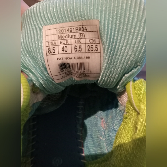 Brooks Ravenna 5 Women's 8.5 M Running Shoes. Aqua,Coral,Lime.       FF216 - Picture 4 of 9